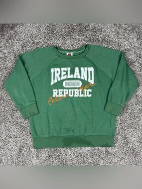 Sz Med Women’s Traditional Craftwear Ireland Republic Crewneck Sweatshirt Green